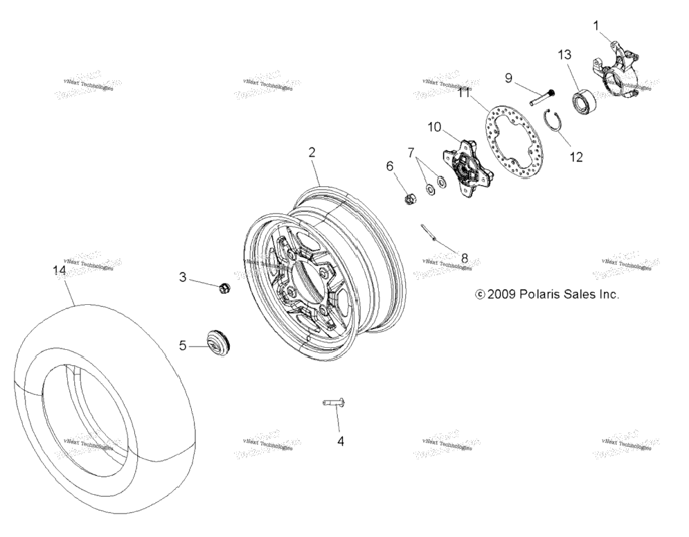 Wheels, Front & Hub A16sxt95c2