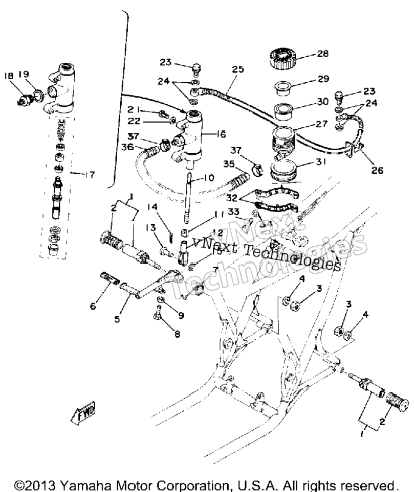 Brake Pedal - Master Cylinder