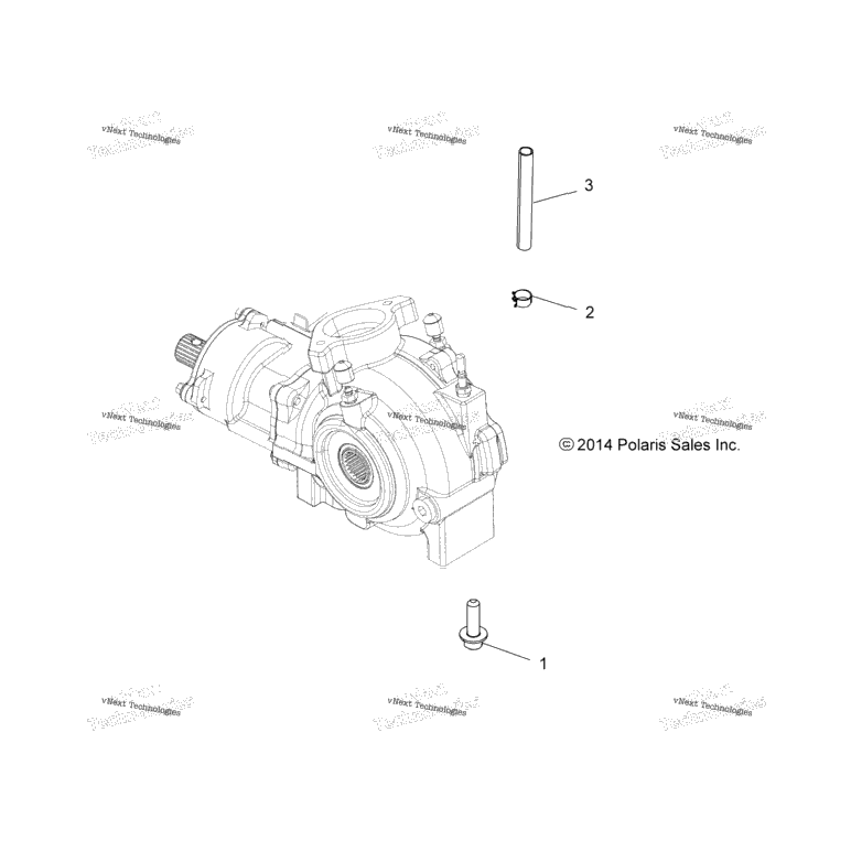Drive Train, Gearcase Mounting, Front
