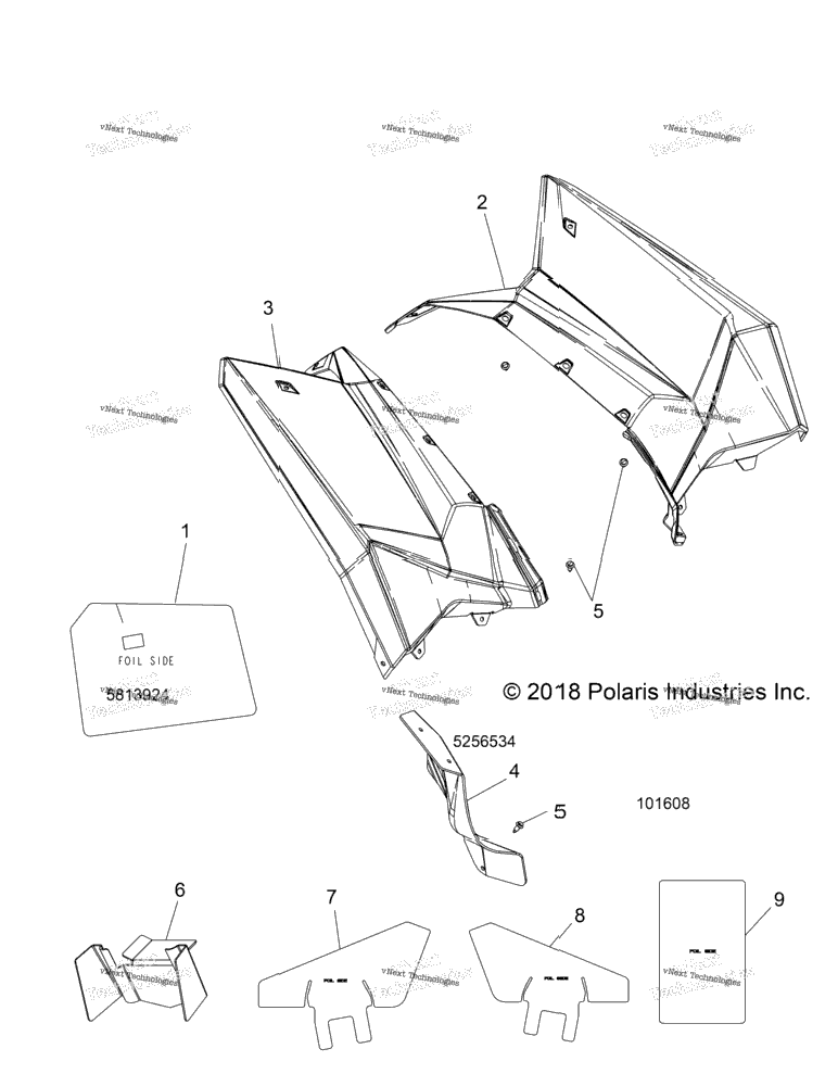 Body, Rear Cab And Heat Shields