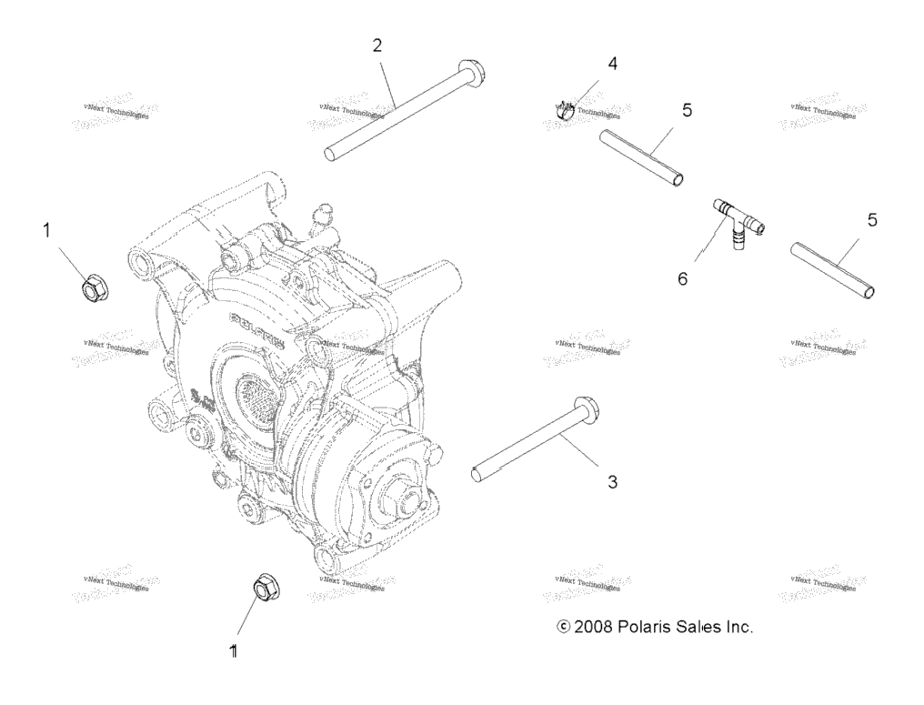 Drive Train, Gearcase Mounting, Rear