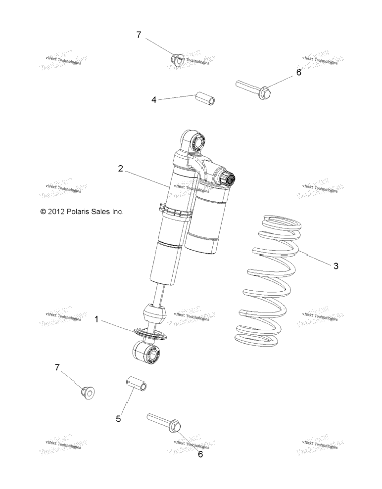 Suspension, Shock, Front, Mounting