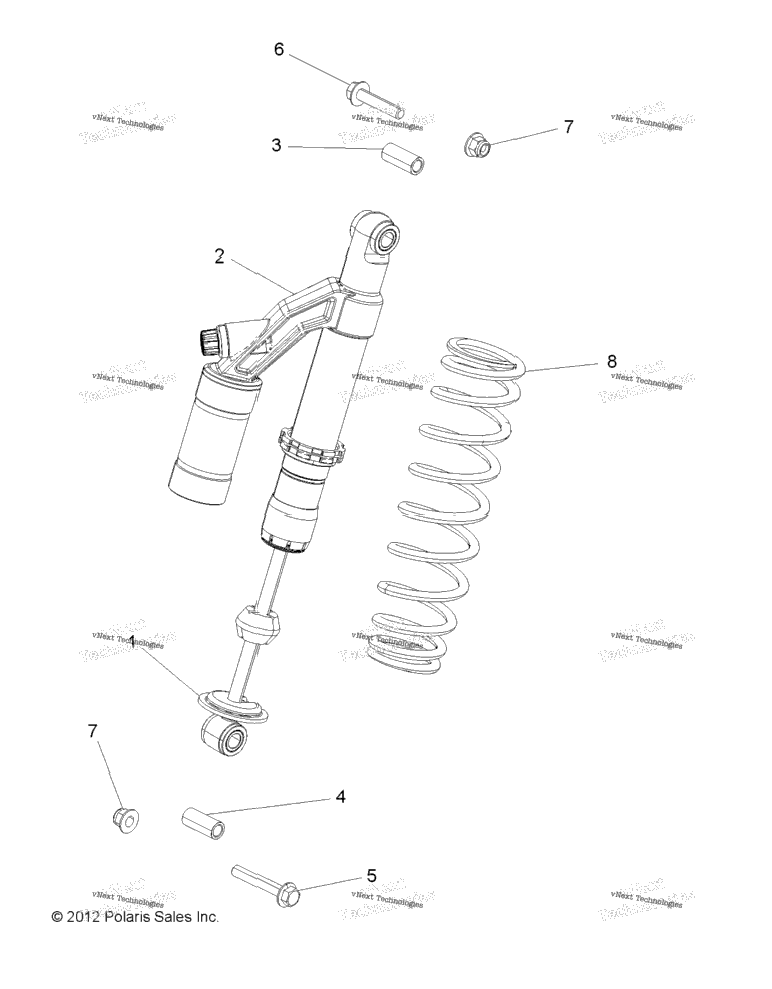 Suspension, Shock, Rear, Mounting
