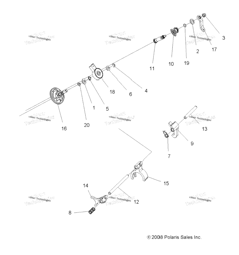 Drive Train, Main Gearcase Shift Forks