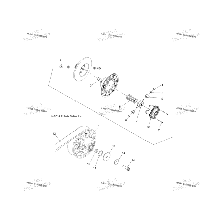Drive Train, Secondary Clutch