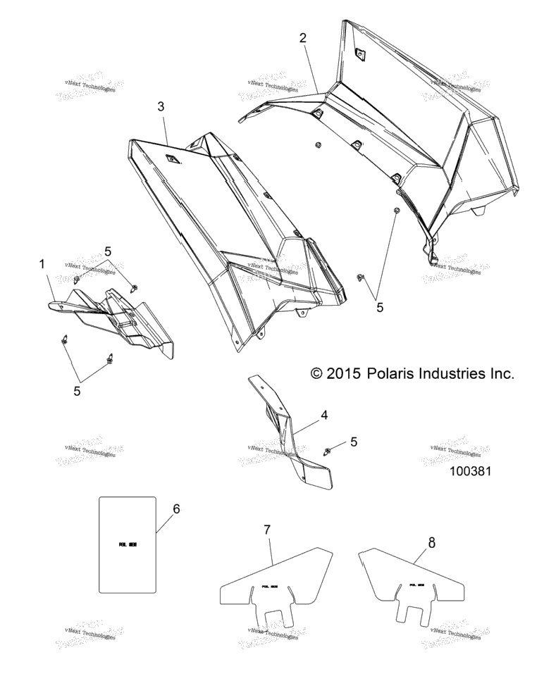 Body, Rear Cab And Heat Shields