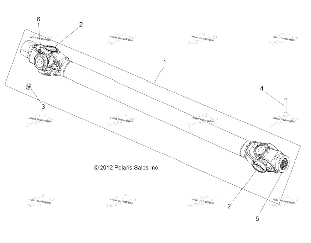 Drive Train, Prop Shaft, Front