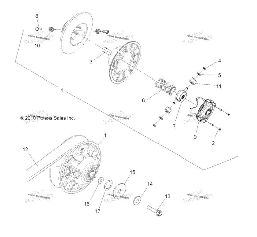 Drive Train, Secondary Clutch A16svs95cm
