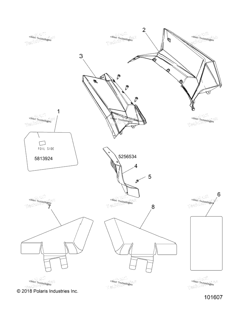 Body, Rear Cab And Heat Shields