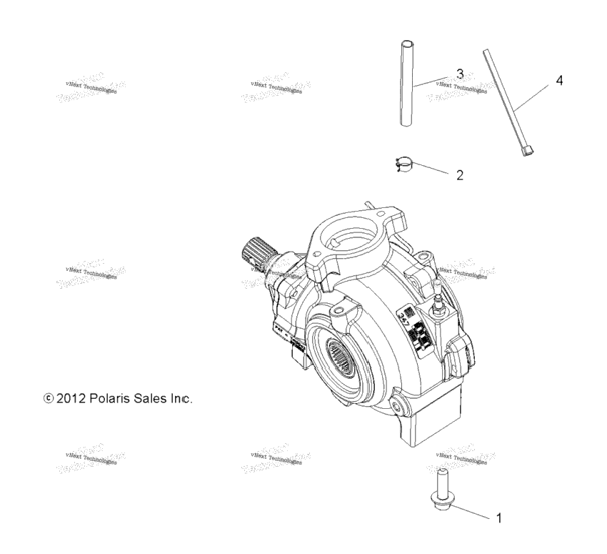 Drive Train, Gearcase Mounting, Front