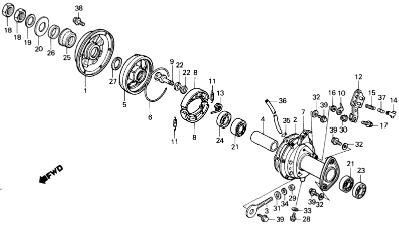 REAR BRAKE DRUM