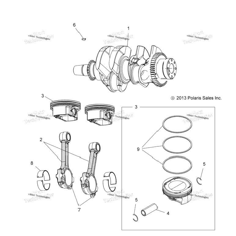 Engine, Crankshaft & Piston