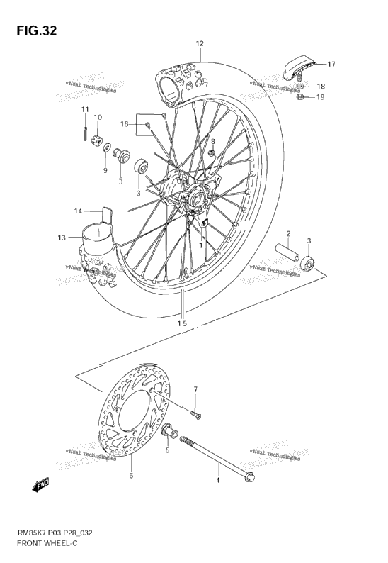 Front Wheel (Rm85lk7/Lk8/Lk9)
