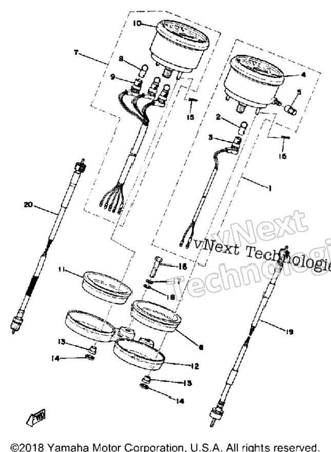 Speedometer - Tachometer 250B - C - 400B - C