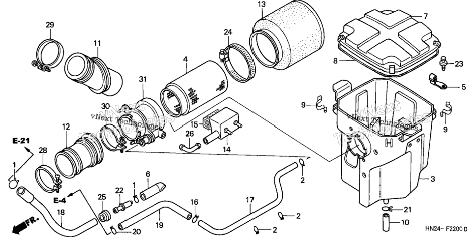 Air Cleaner (Trx500fa'01-'04/Fga'04)