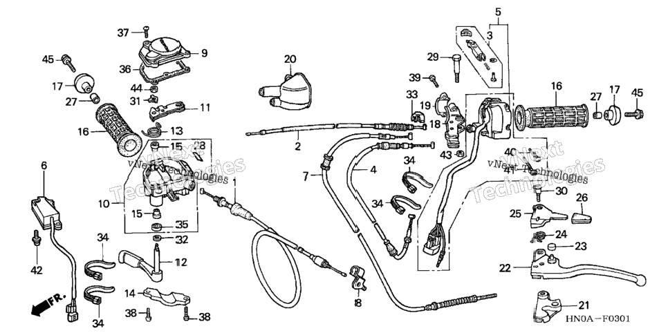 Handle Levers@Switches @Cables (Trx450fm)
