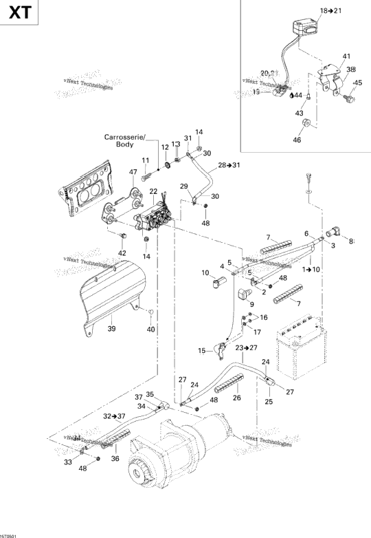 Electrical Harness, Front Section Xt