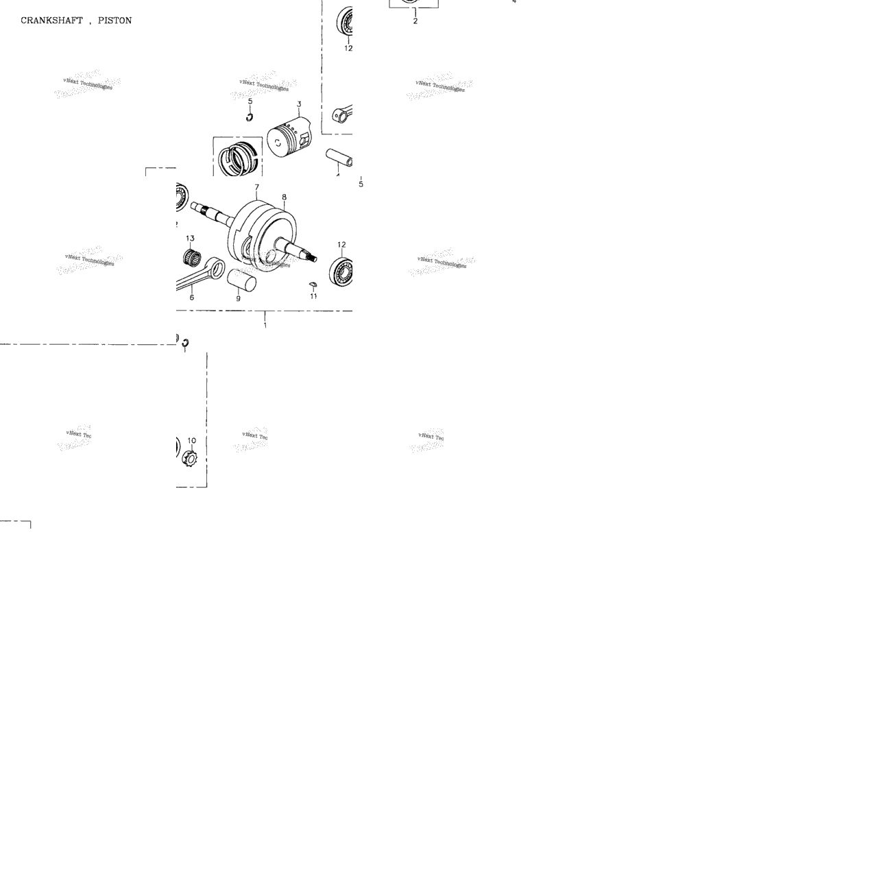 Crankshaft And Pistons (172-10)