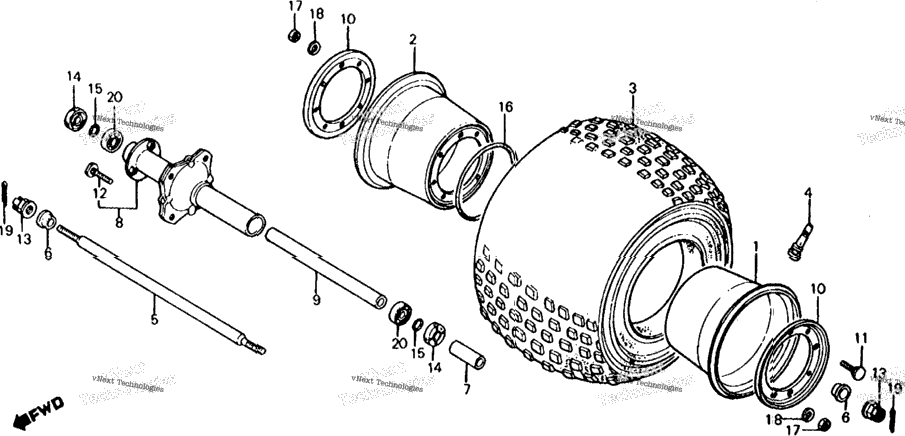 185/S/20Front Wheel 80-82