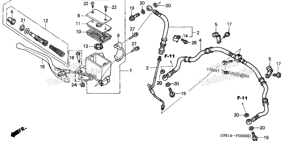 Front Brake Master Cylinder ('99-'04)
