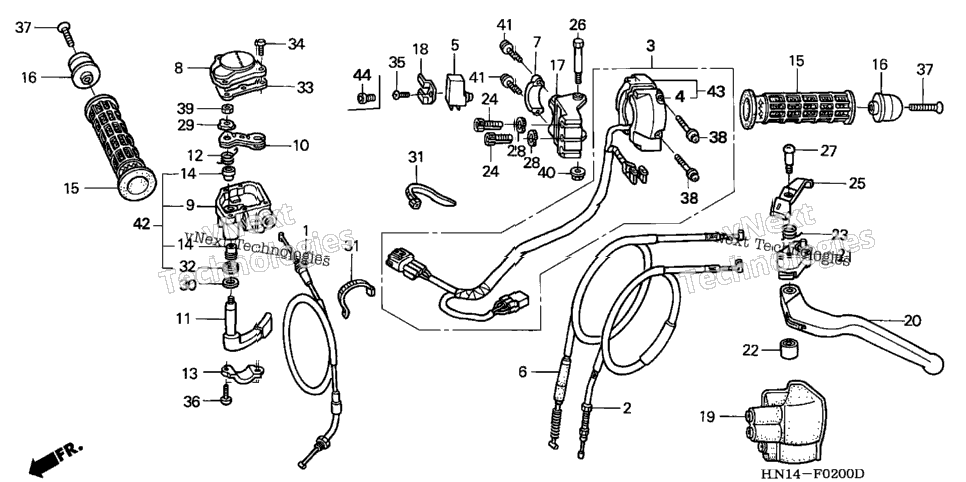 Handle Levers + Switches + Cables