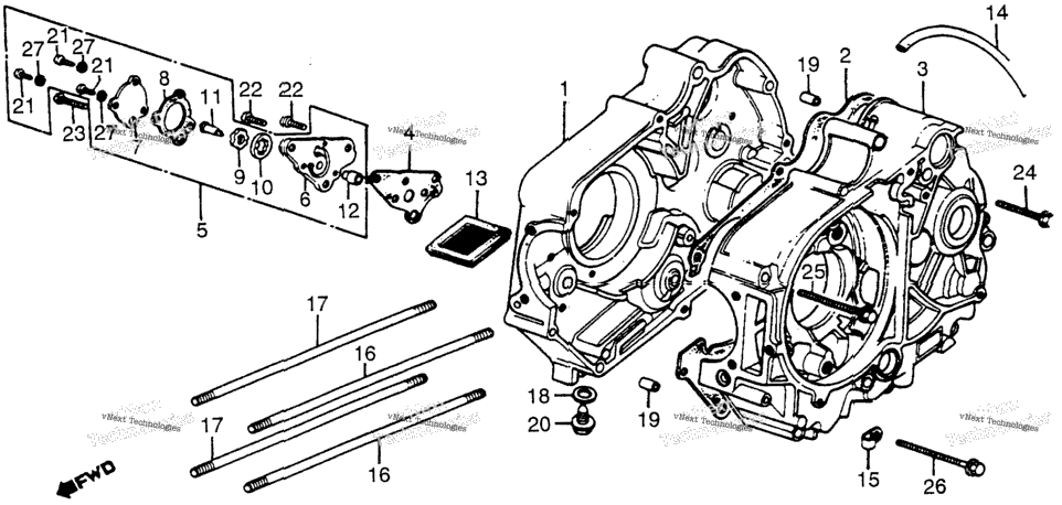 Crankcase + Oil Pump
