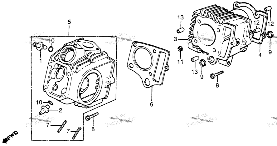 Cylinder Head + Cylinder