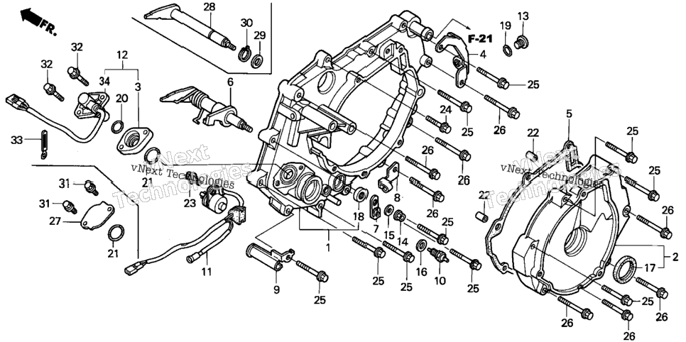 Rear Crankcase Cover