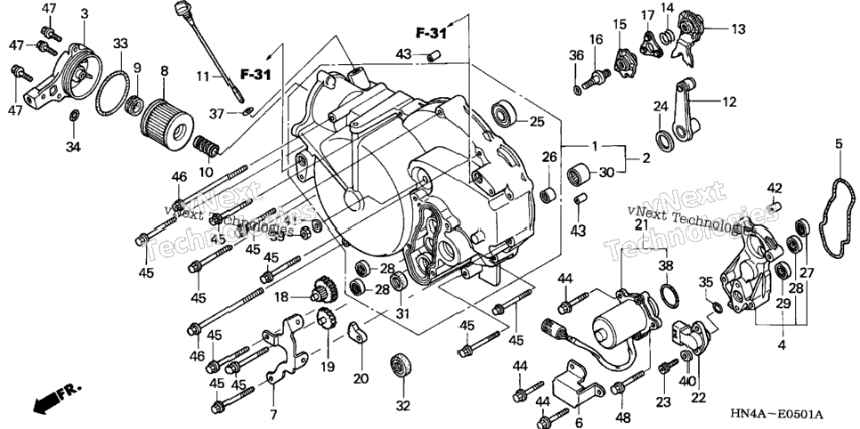 Front Crankcase Cover (Trx350te/Fe)