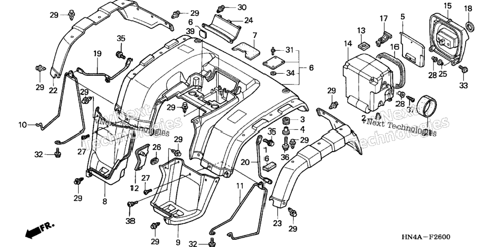 Rear Fender (Trx350tm/Fm)