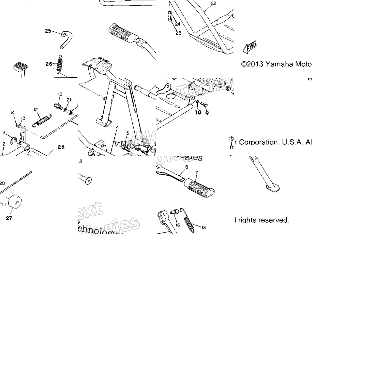 Stand Foot Rest & Rear Brake Pedal