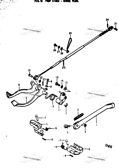 Prop Stand - Brake Pedal