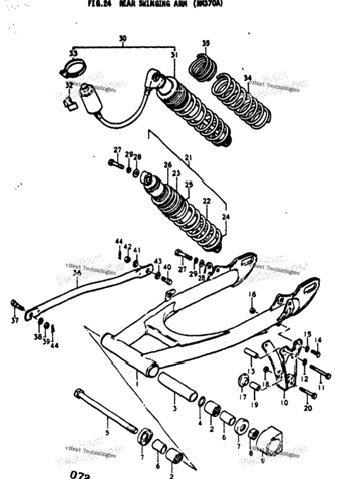 Rear Swinging Arm (Rm370a)
