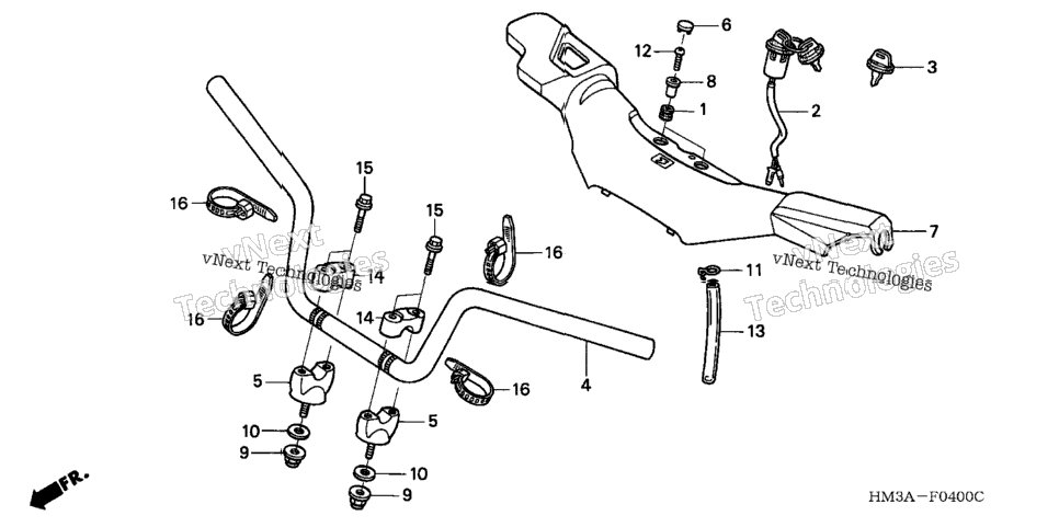 Handlebar (Trx300ex'01-'06)