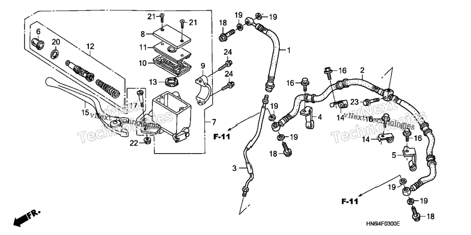 Front Brake Master Cylinder ('01-'05)