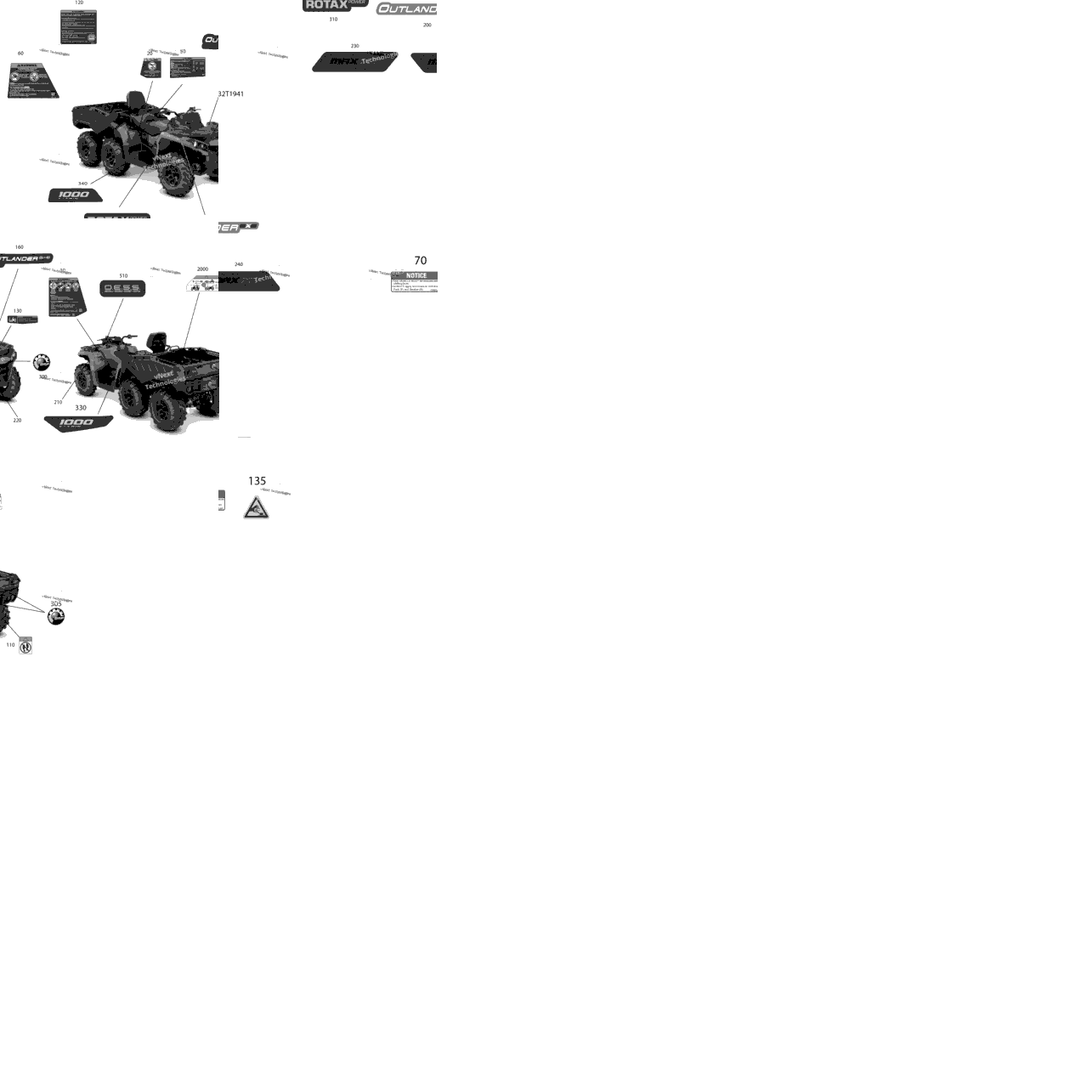 Decals Outlander Max - 6X6 - Xt - North America