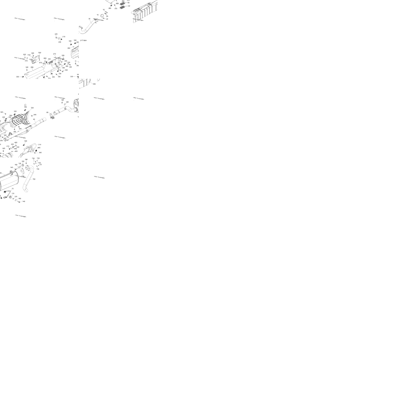 Exhaust 6X6 - 1000 Efi