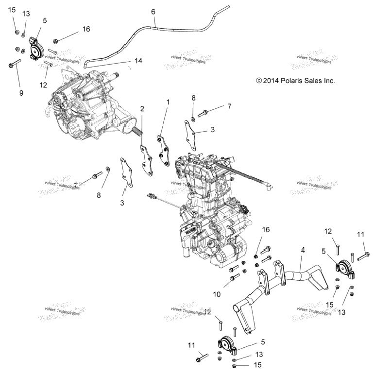 Engine, Transmission Mounting & Long Block