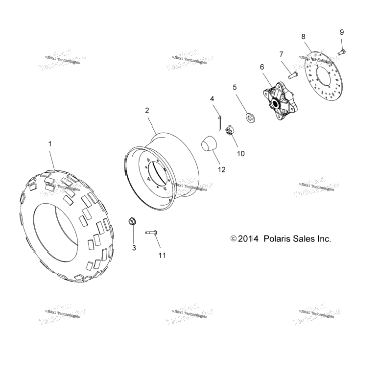 Wheels, Front Tire & Brake Disc A16daa57n1