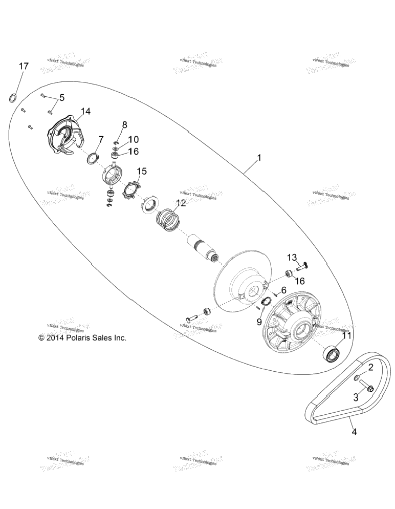 Drive Train, Secondary Clutch