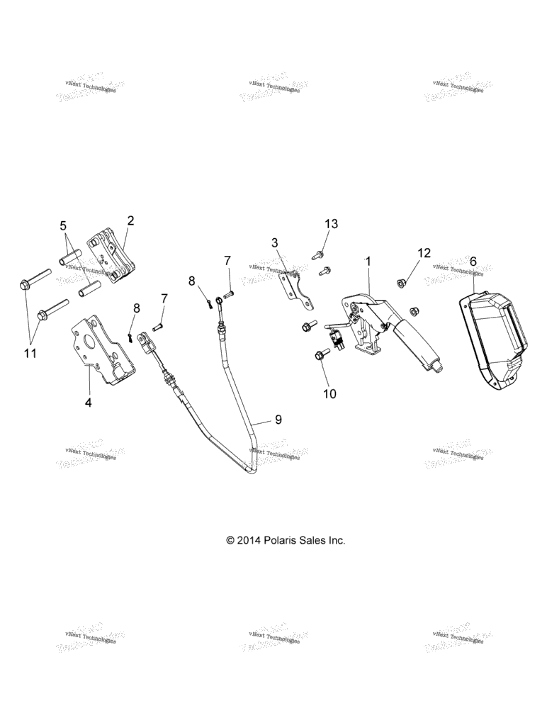 Brakes, Park Brake Lever Asm