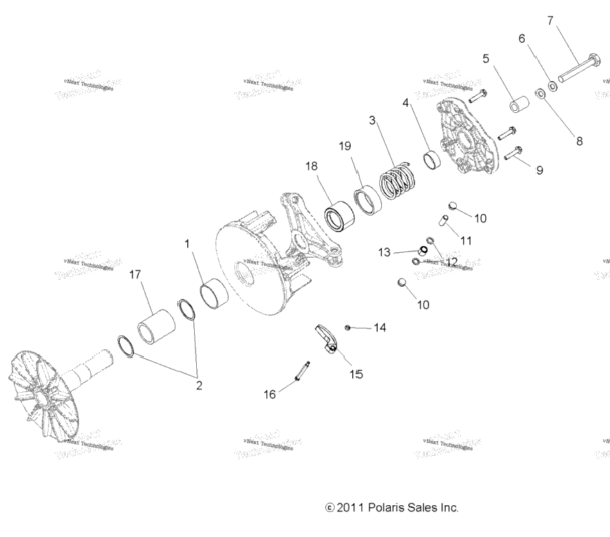 Drive Train, Primary Clutch A16daa57a5/A7/L2