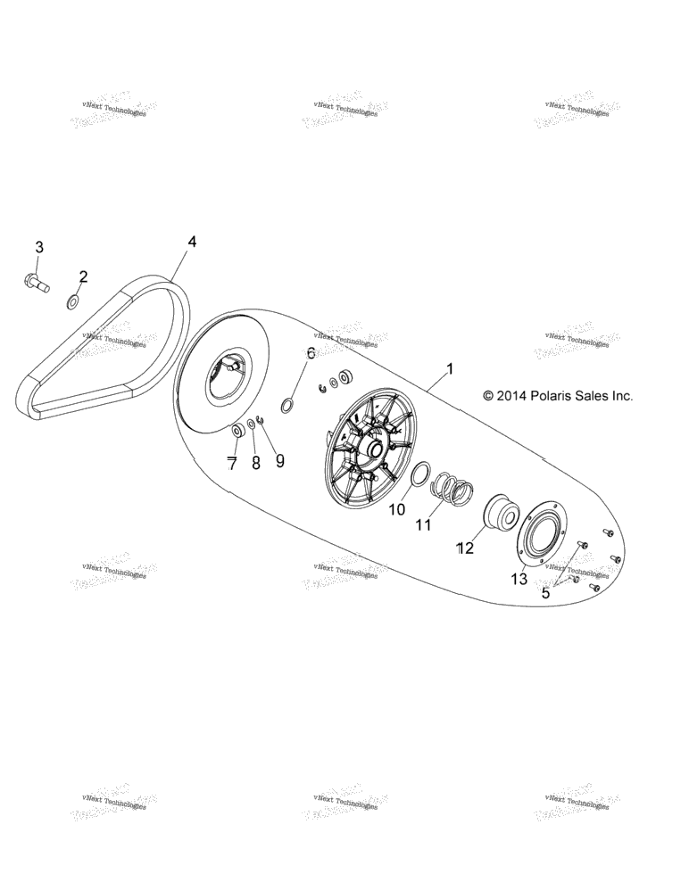 Drive Train, Secondary Clutch A16daa57a5/A7/L2