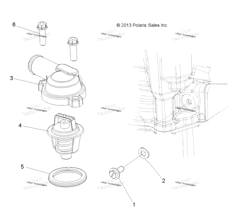 Engine, Thermostat And Cover