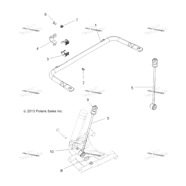 Suspension, Stabilizer Bar, Rear