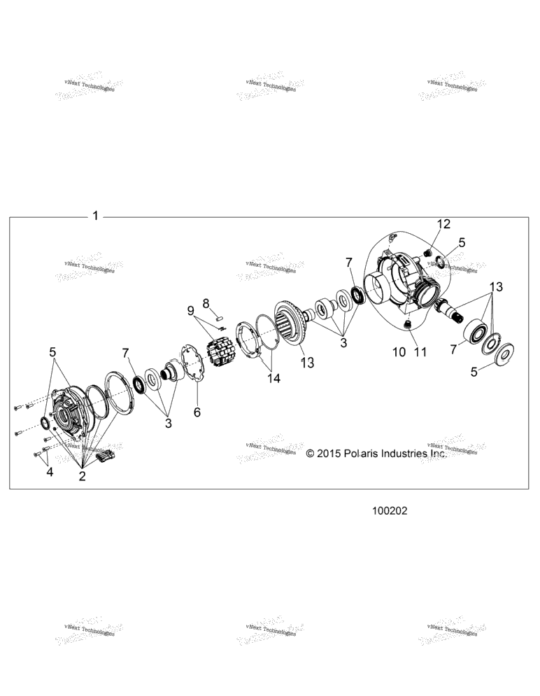 Drive Train, Front Gearcase Internals (100202)