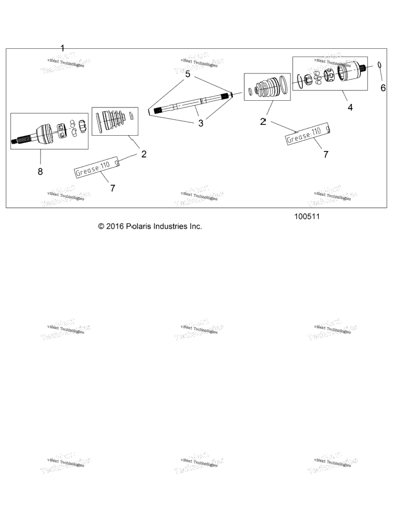 Drive Train, Rear Half Shaft (100511)