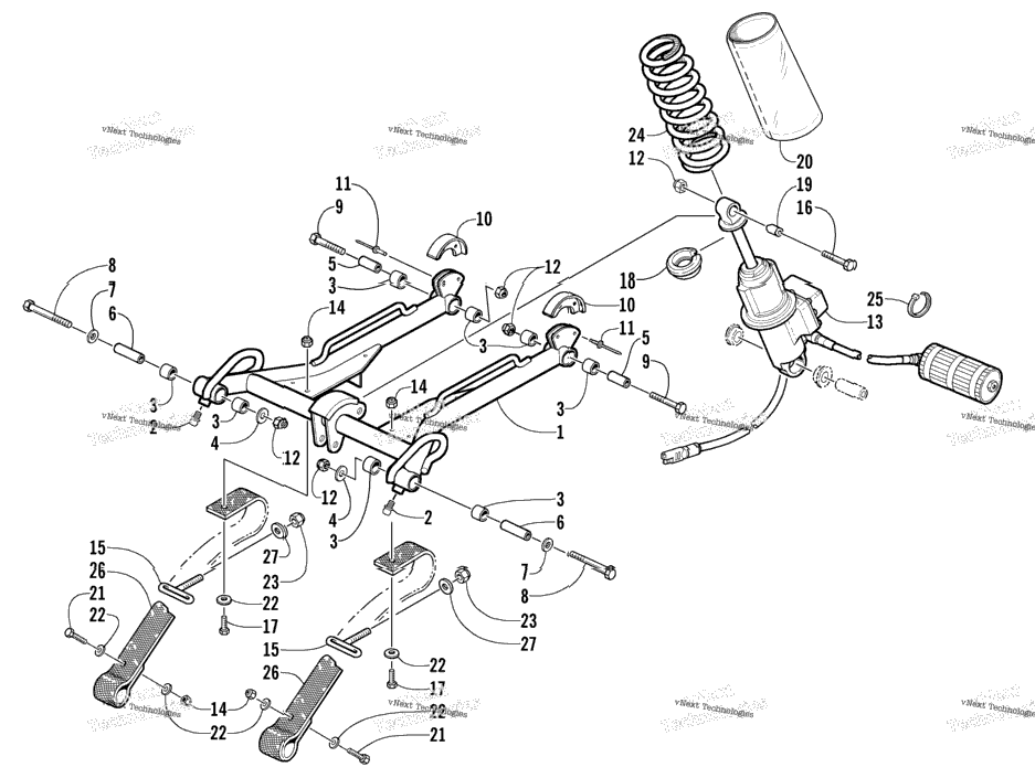 Rear Suspension Front Arm Assembly