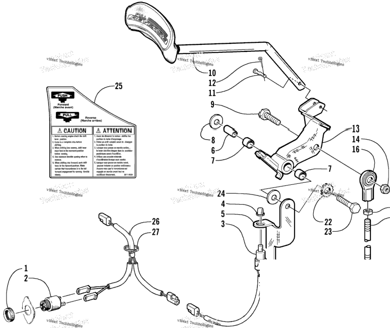 Reverse Shift Lever Assembly (Optional)