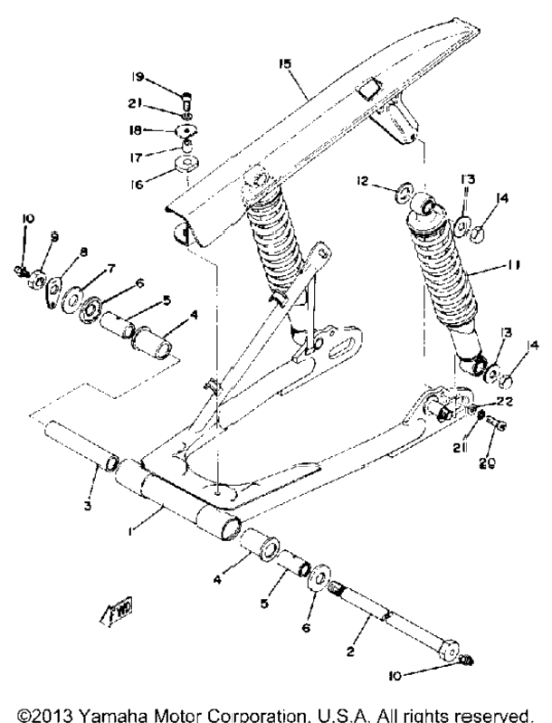 Rear Arm- Rear Cushion - Chain Case